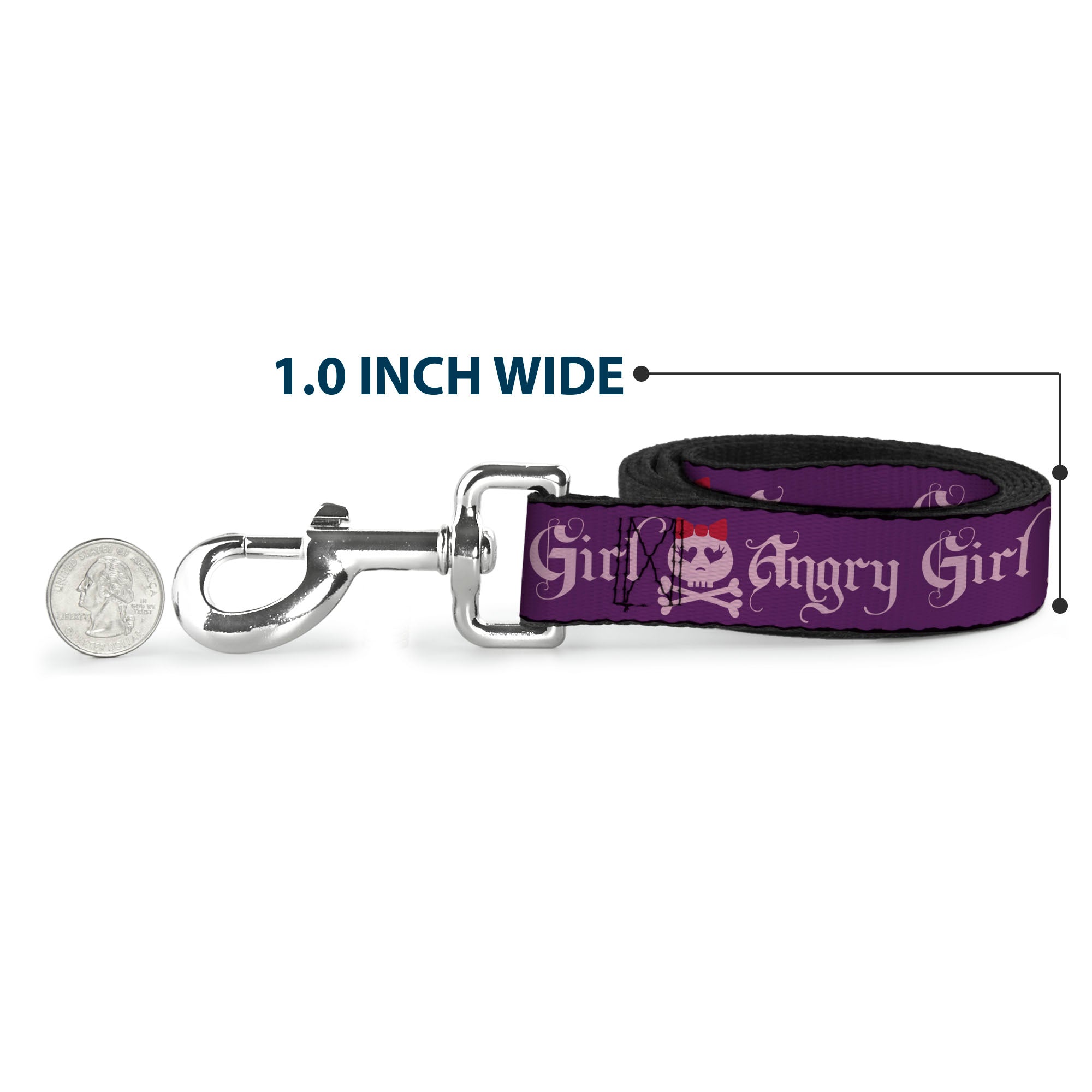 Dog Leash - Angry Girl Purple/Pink
