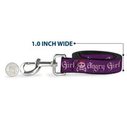 Dog Leash - Angry Girl Purple/Pink