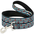 Load image into Gallery viewer, Dog Leash - Anchors w/Stripes White/Blue/Red
