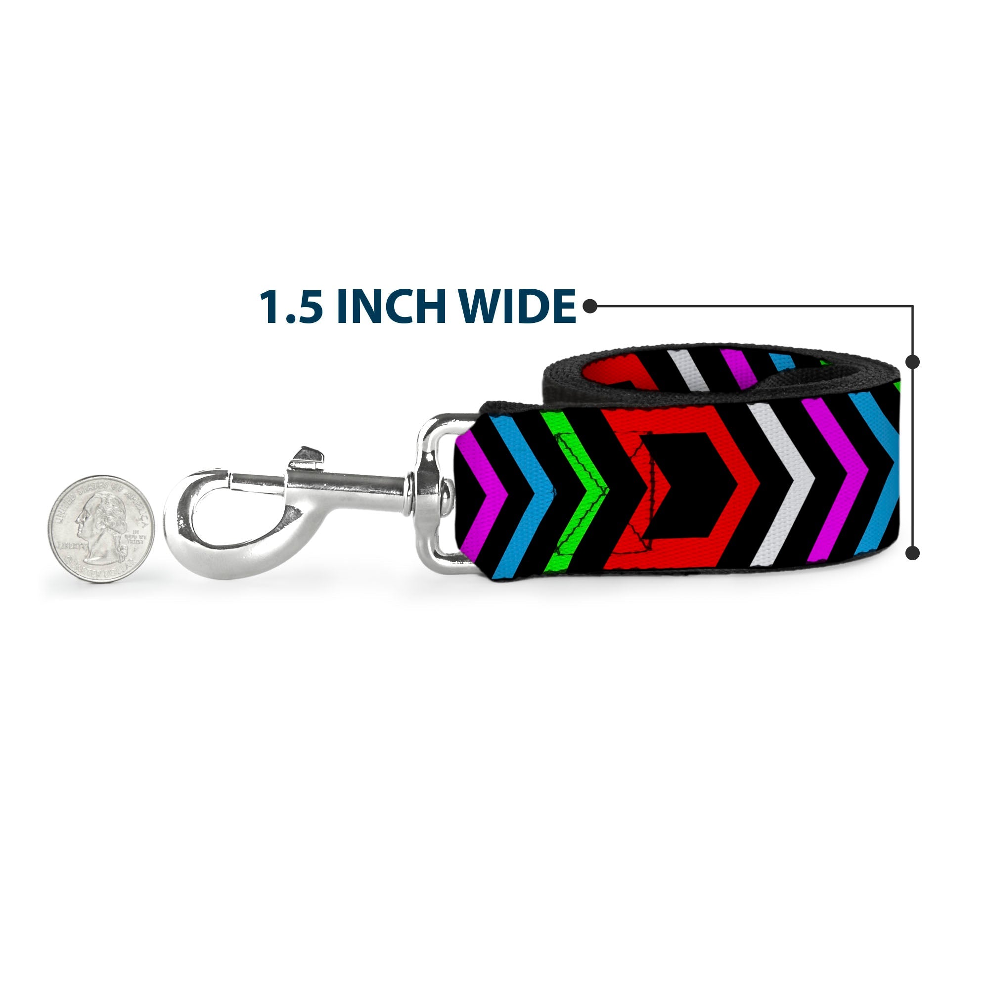 Dog Leash - Arrows Black/Multi Color