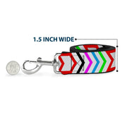 Dog Leash - Arrows White/Multi Color