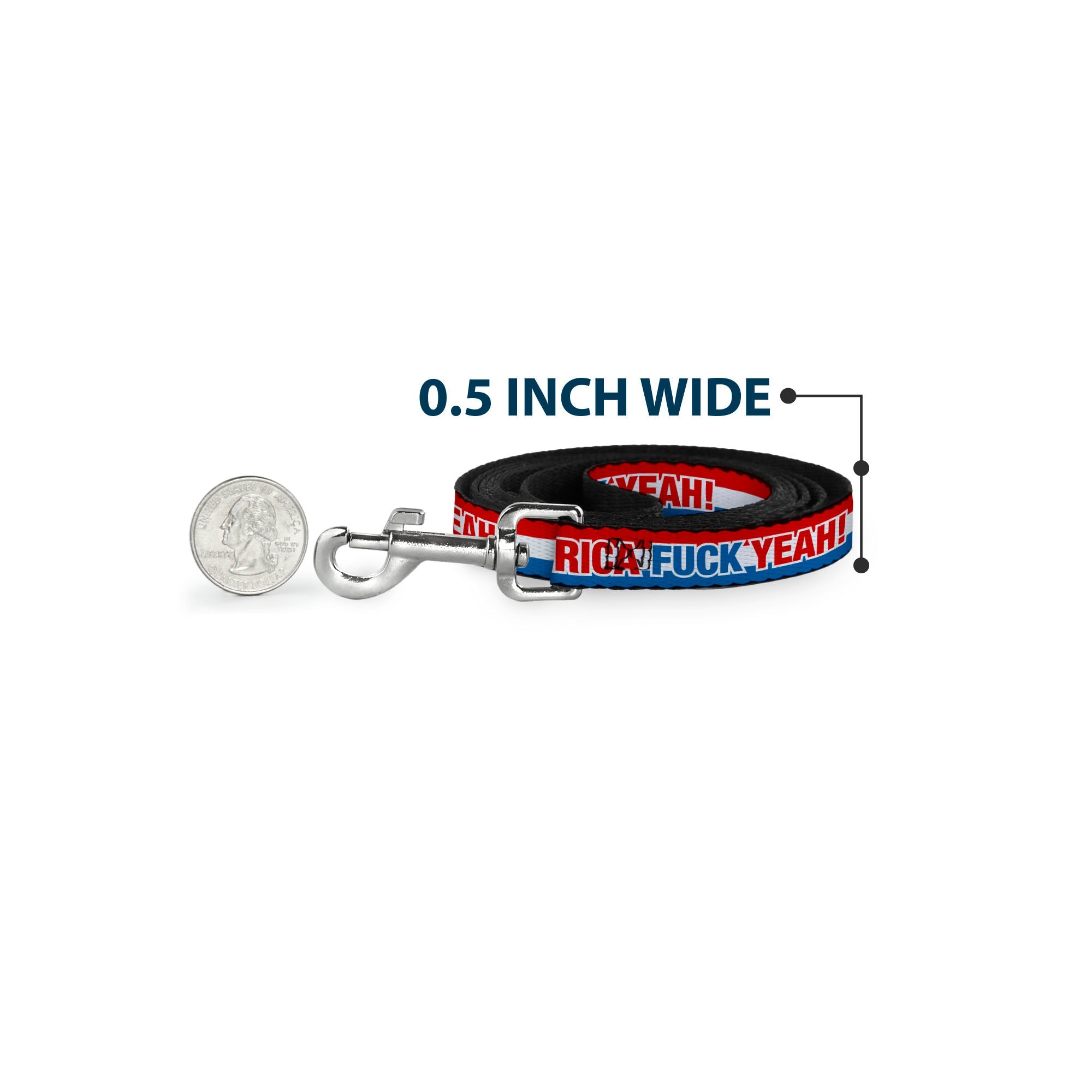 Dog Leash - AMERICA, FUCK YEA Red/White/Blue
