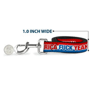 Dog Leash - AMERICA, FUCK YEA Red/White/Blue