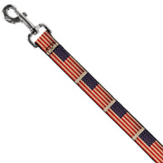 Dog Leash - American Flag Weathered Color Repeat