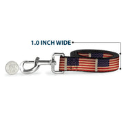Dog Leash - American Flag Weathered Color Repeat