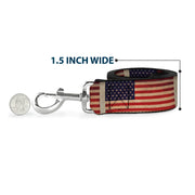 Dog Leash - American Flag Weathered Color Repeat