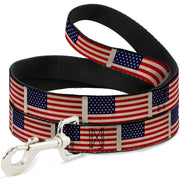 Dog Leash - American Flag Weathered Color Repeat