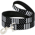 Load image into Gallery viewer, Dog Leash - American Flag CLOSE-UP Black/White
