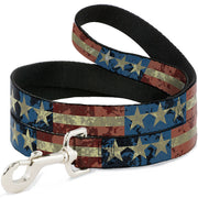 Dog Leash - Americana Vintage Stars & Stripes