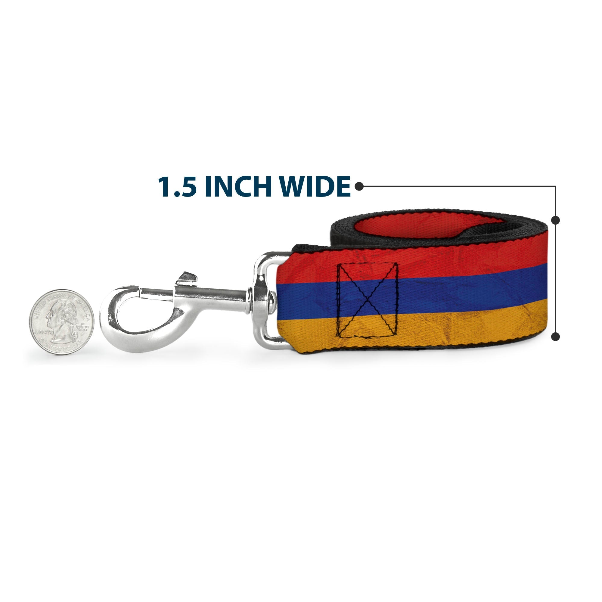 Dog Leash - Armenia Flag Distressed