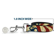 Dog Leash - Americana Diagonal Vintage Stars & Stripes2