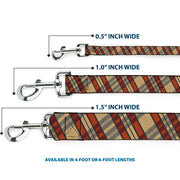Dog Leash - Americana Plaid X