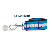 Dog Leash - Anchor/Stripe Blues/White