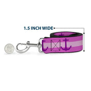 Dog Leash - Anchor/Stripe Pinks/Purple