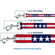 Dog Leash - Americana Stars & Stripes