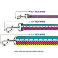 Load image into Gallery viewer, Dog Leash - Aztec 14 Seafoam Green/White/Pink/Lime Green/Black
