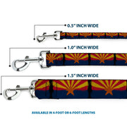 Dog Leash - Arizona Flag Distressed Painting