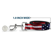 Dog Leash - American Flag Vivid CLOSE-UP