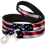 Dog Leash - American Flag Vivid CLOSE-UP