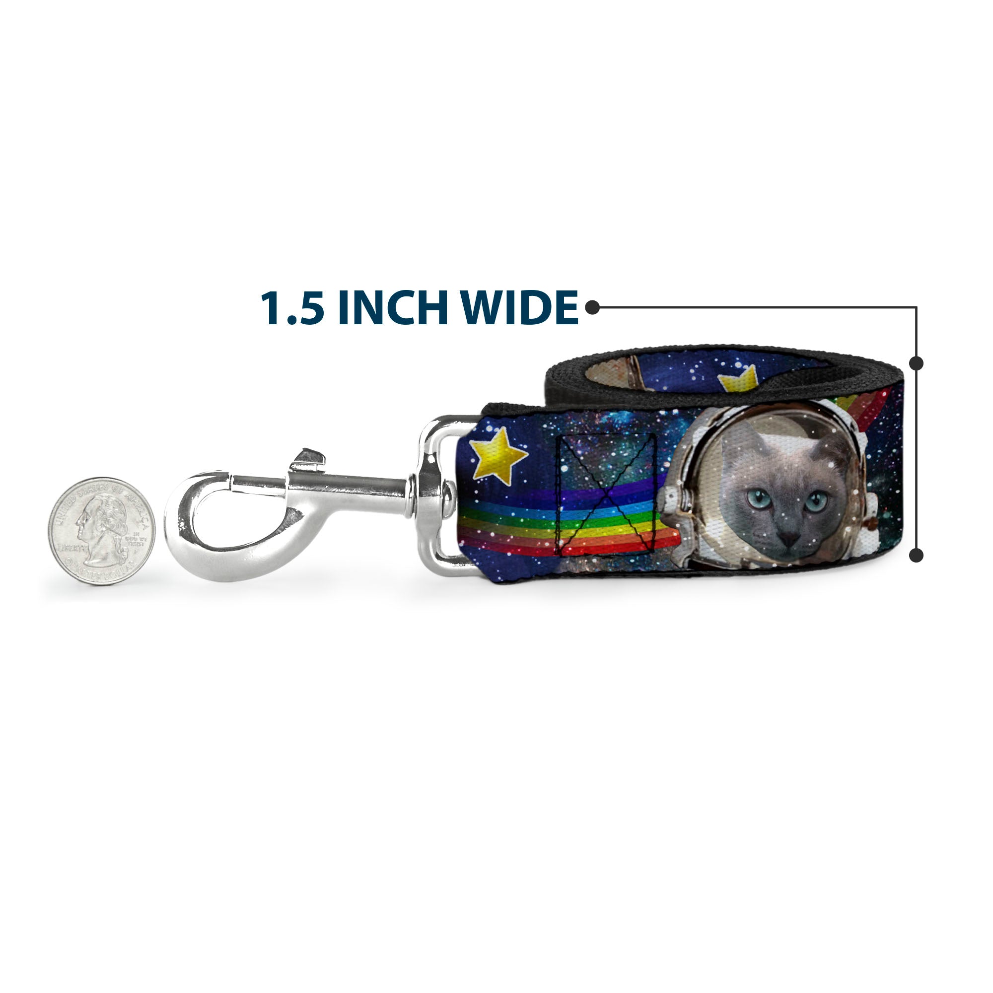 Dog Leash - Astronaut Cats in Space/Rainbows/Stars