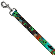 Dog Leash - Aliens & UFO's Galaxy/Green/Black/White