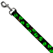 Dog Leash - Aliens Head Scattered Galaxy2/Green/Black