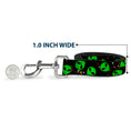 Load image into Gallery viewer, Dog Leash - Aliens Head Scattered Galaxy2/Green/Black
