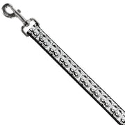 Dog Leash - Anonymous Face CLOSE-UP Repeat White/Black/Gray
