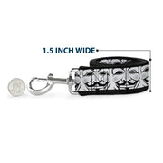 Dog Leash - Anonymous Face CLOSE-UP Repeat White/Black/Gray