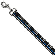 Dog Leash - Thin Blue Line Flag Weathered Black/Gray/Blue
