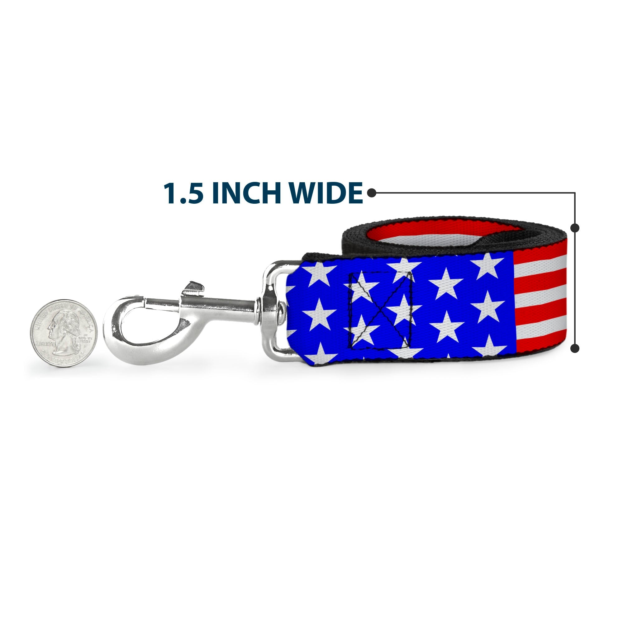 Dog Leash - Americana Stars & Stripes3 Red/White/Blue