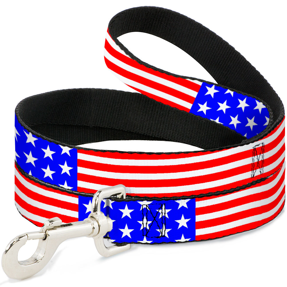Dog Leash - Americana Stars & Stripes3 Red/White/Blue