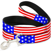 Dog Leash - Americana Stars & Stripes3 Red/White/Blue