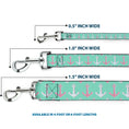 Load image into Gallery viewer, Dog Leash - Anchor2 CLOSE-UP Green/Pink/White

