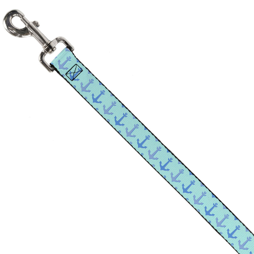 Dog Leash - Anchor2 CLOSE-UP Turquoise/Blues