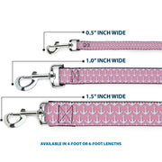 Dog Leash - Anchor2 Monogram Baby Pink/Baby Blue/White