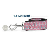 Dog Leash - Anchor2 Monogram Baby Pink/Baby Blue/White