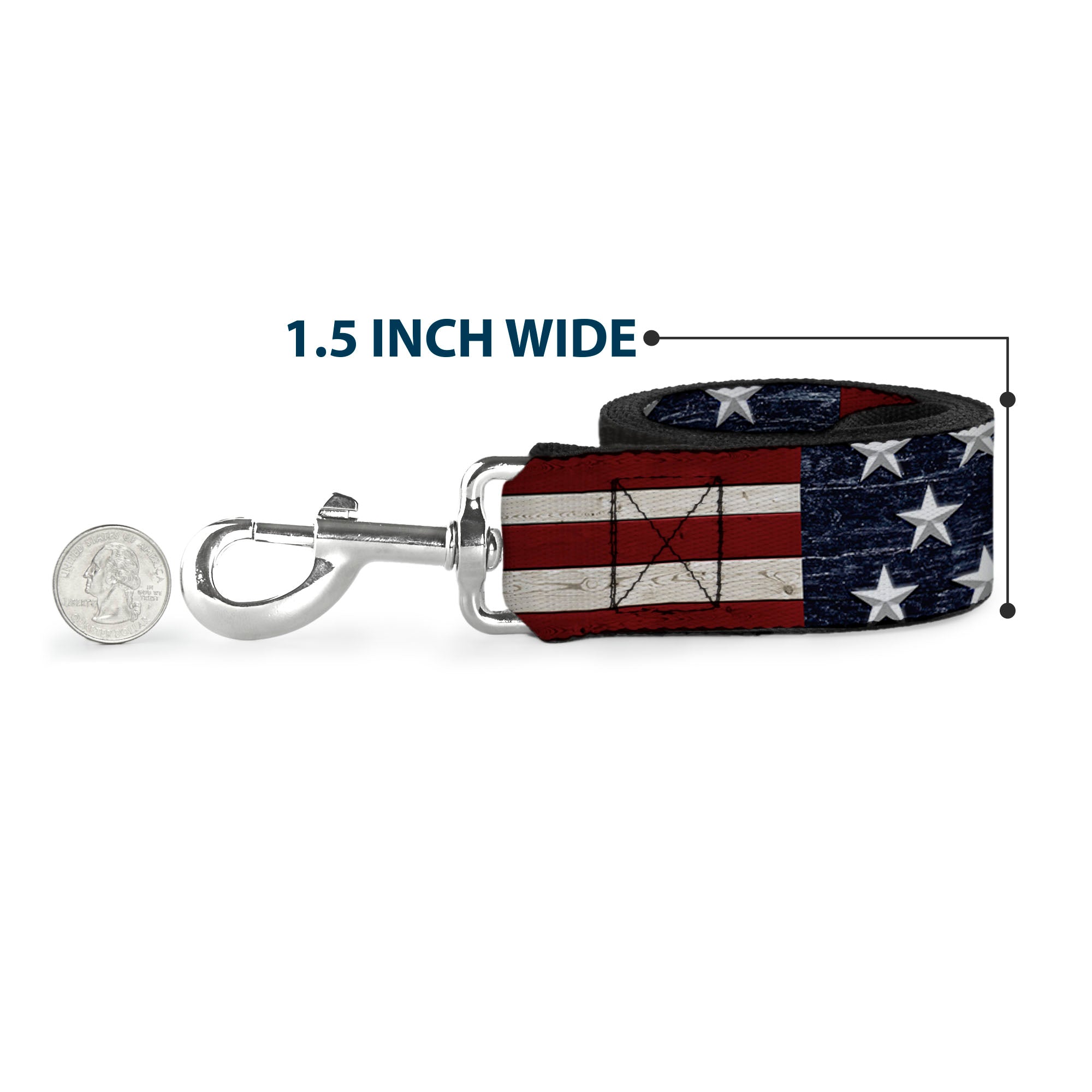 Dog Leash - Americana Rustic Stars & Stripes
