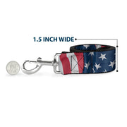 Dog Leash - American Flag Vertical CLOSE-UP
