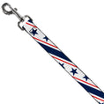 Load image into Gallery viewer, Dog Leash - Americana Diagonal Stars & Stripes White/Red/Blue
