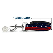 Dog Leash - Americana Stars & Stripes4 Blue/White/Red