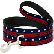 Dog Leash - Americana Stars & Stripes4 Blue/White/Red