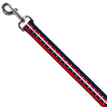 Load image into Gallery viewer, Dog Leash - Americana Stripe w/Stars Blue/Red/White
