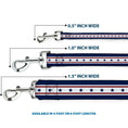 Load image into Gallery viewer, Dog Leash - Americana Stars & Stripes 6 Blue/White/Red
