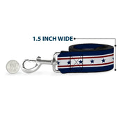 Dog Leash - Americana Stars & Stripes 6 Blue/White/Red
