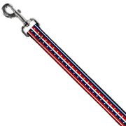 Dog Leash - Americana Stripe w/Stars2 Blue/Red/White