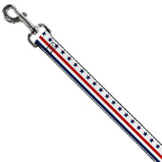 Dog Leash - Americana Stars & Stripes7 White/Blue/Red