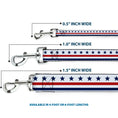 Load image into Gallery viewer, Dog Leash - Americana Stars & Stripes7 White/Blue/Red

