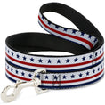 Load image into Gallery viewer, Dog Leash - Americana Stars & Stripes7 White/Blue/Red
