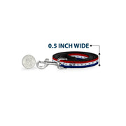 Dog Leash - Americana Star Stripes Red/White/Blue